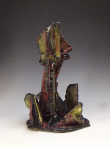 Chthonic Exhumation, Mid-Range Stoneware with Slips, Stains, and Glazes 11” X 11” X 16”, 2015