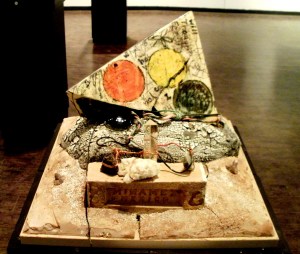 Future Memory Objectified, Cone 04 Earthenware with Decals Mixed Media Installation with Sound: Spring 2015 Exhibit